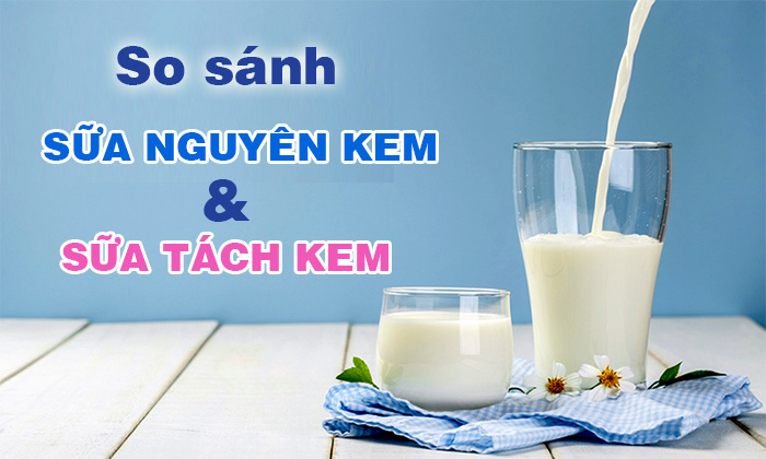 So sánh sữa Nguyên Kem và sữa Tách Béo loại nào tốt hơn?